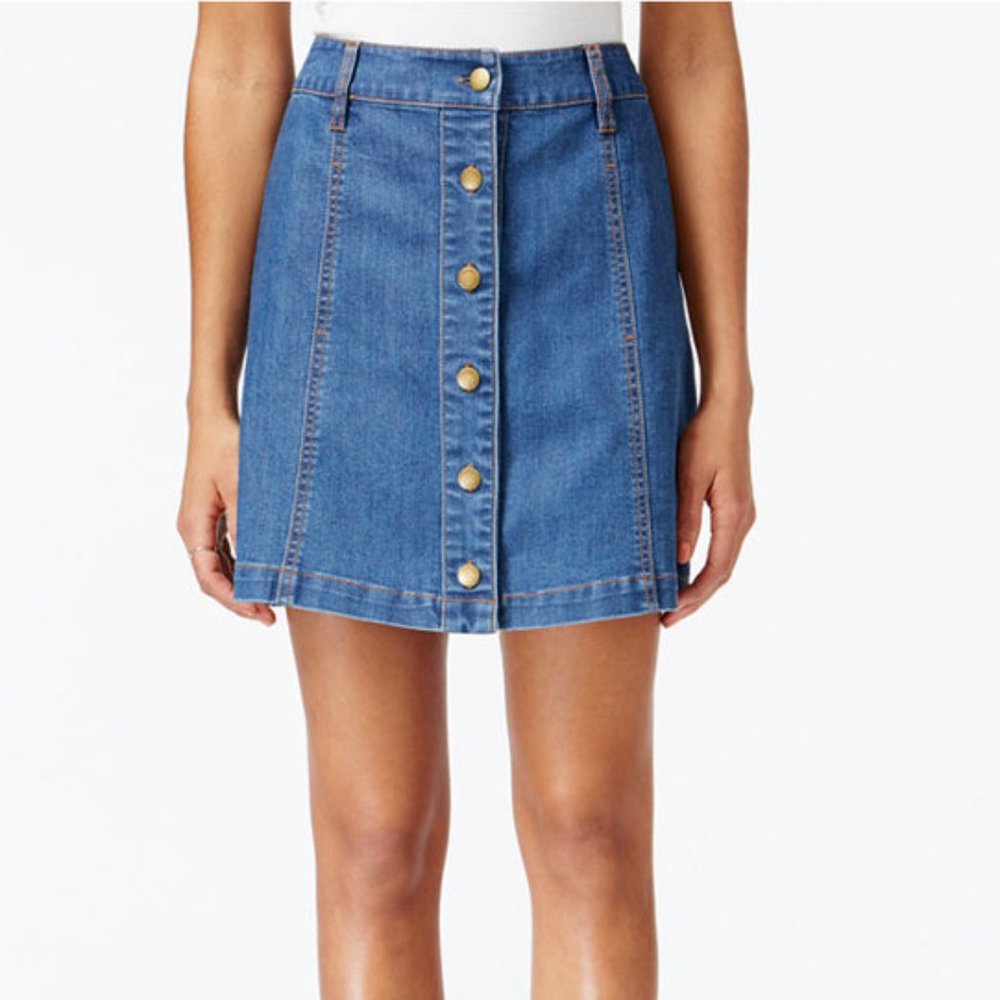 Rachel Roy Denim Mini A-line Skirt Size 6